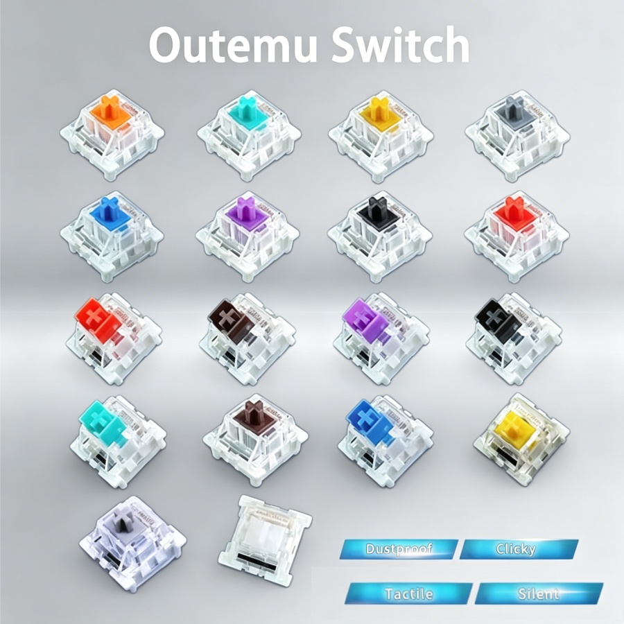 Mechanical Switch Tester - สวิตช์ Outemu สำหรับคีย์บอร์ดแบบกลไก 3 พิน กันฝุ่น