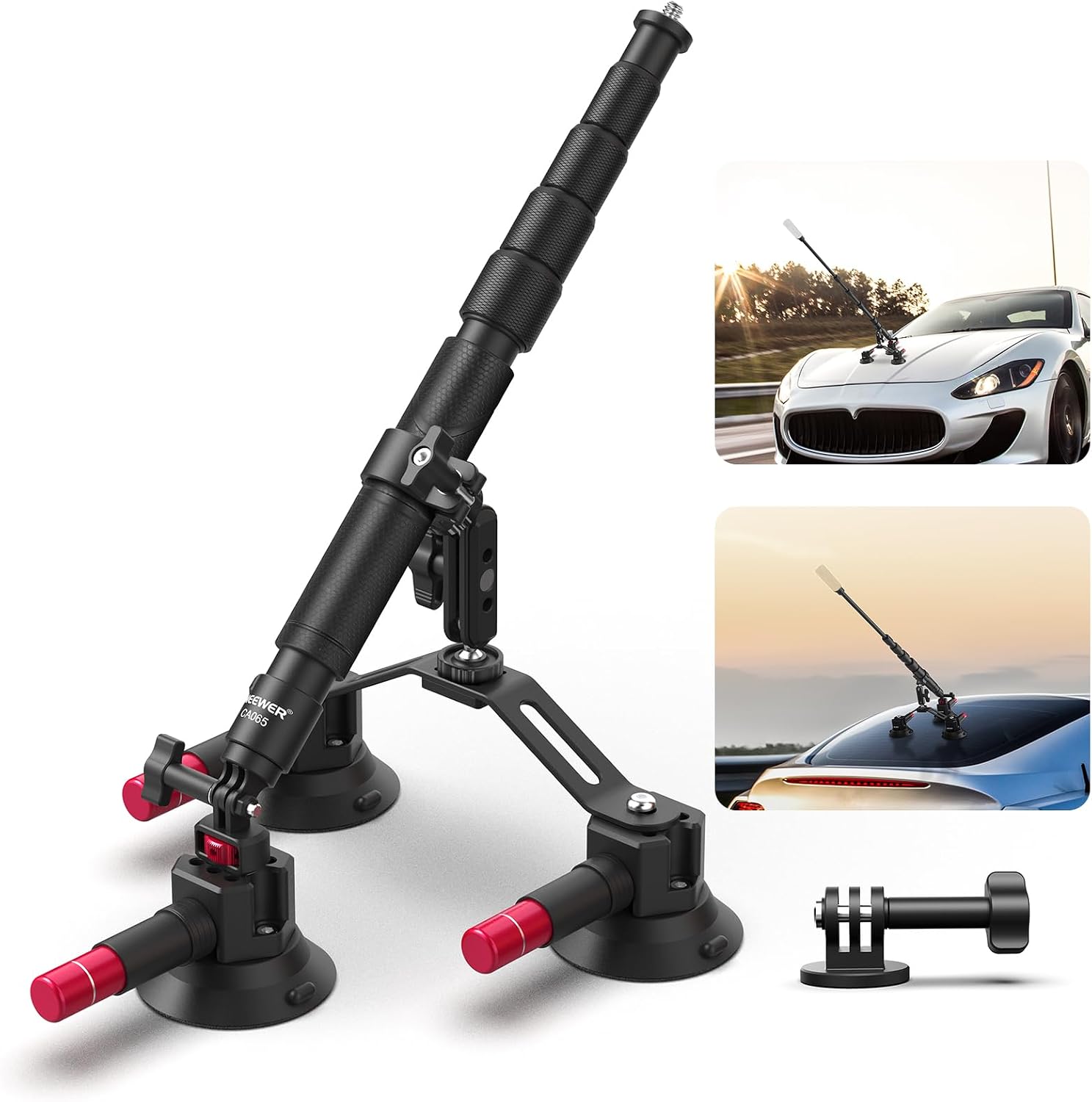 Stabilizer Screw In - NEEWER ขาตั้งติดรถยนต์แบบสามจุดยึด ใช้ได้กับกล้อง Insta360 X5 X4
