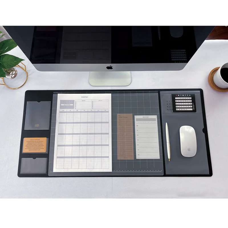 Gaming Keyboard And Mouse Pad - แผ่นรองเมมโมแบบพกพา แผ่นรองเมาส์ขนาดใหญ่ แผ่นรองเมาส์กันน้ำ แผ่นรองเมาส์กันลื่น หนัง PU