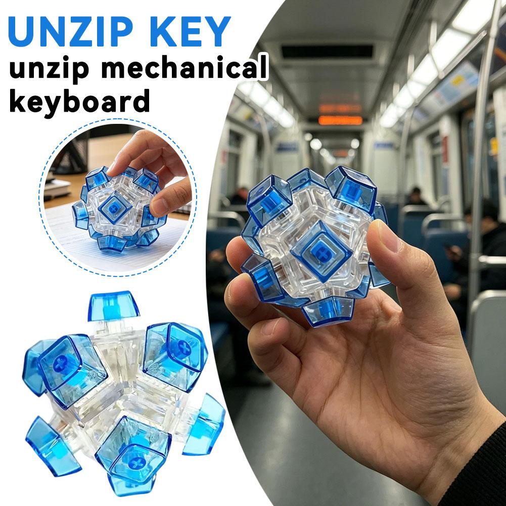 Mechanical Switch Tester - ของเล่นฟิดเจ็ตแบบกลไก 12 ด้าน รูปทรงสร้างสรรค์ แบบใส ใช้ทดสอบสวิตช์คีย์บอร์ดพีซี