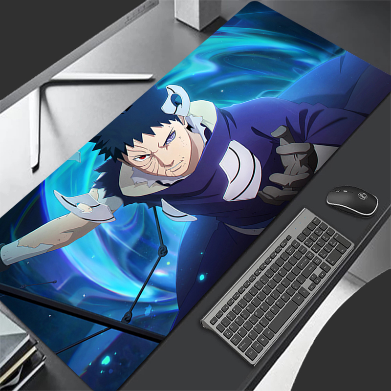 Gaming Keyboard En Mouse - แผ่นรองเมาส์อะนิเมะคาร์เปขนาดใหญ่นารูโตะ โอบิโตะ อุจิวะพีซีเกมเมอร์คอมพิวเตอร์เมาส์แพด วาร์มิโลคีย์บอร์ดอุปกรณ์เสริมสำหรับเล่นเกมแผ่นรองเม้าส์แบบขยาย