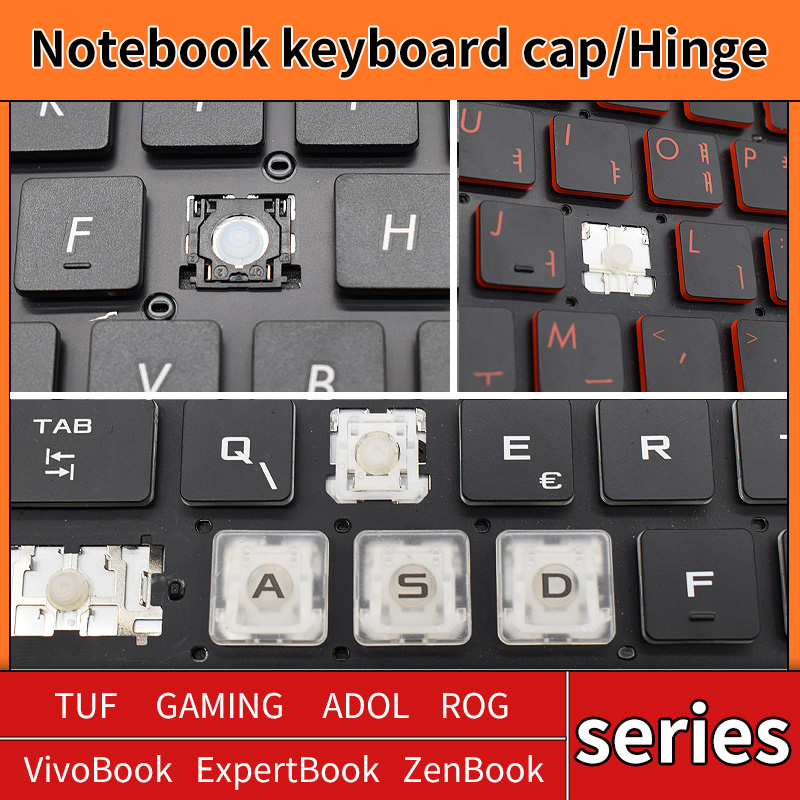 Gaming Keyboard Asus - เปลี่ยน Keycap Key หมวกยางกรรไกรคลิปบานพับสําหรับ ASUS TUF