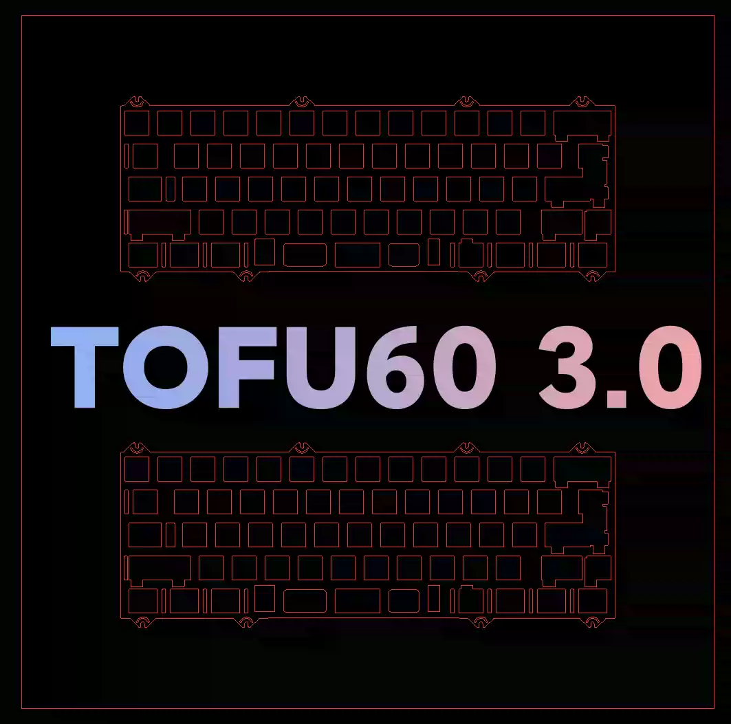 Stabilizer Screw In - KBDFANS TOFU60 3.0 รุ่นแผ่นรองคีย์บอร์ดเฉพาะ PP POM