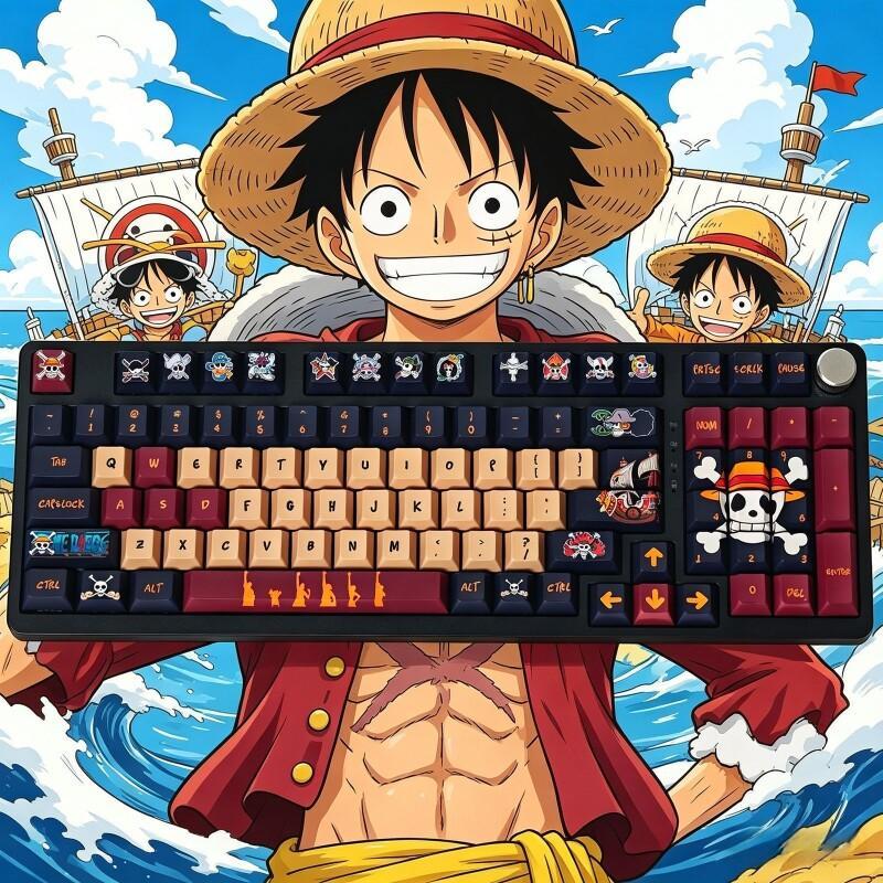 Gaming Keyboard Ergo - ชุดคีย์แคป BANDAI One Piece Monkey D.