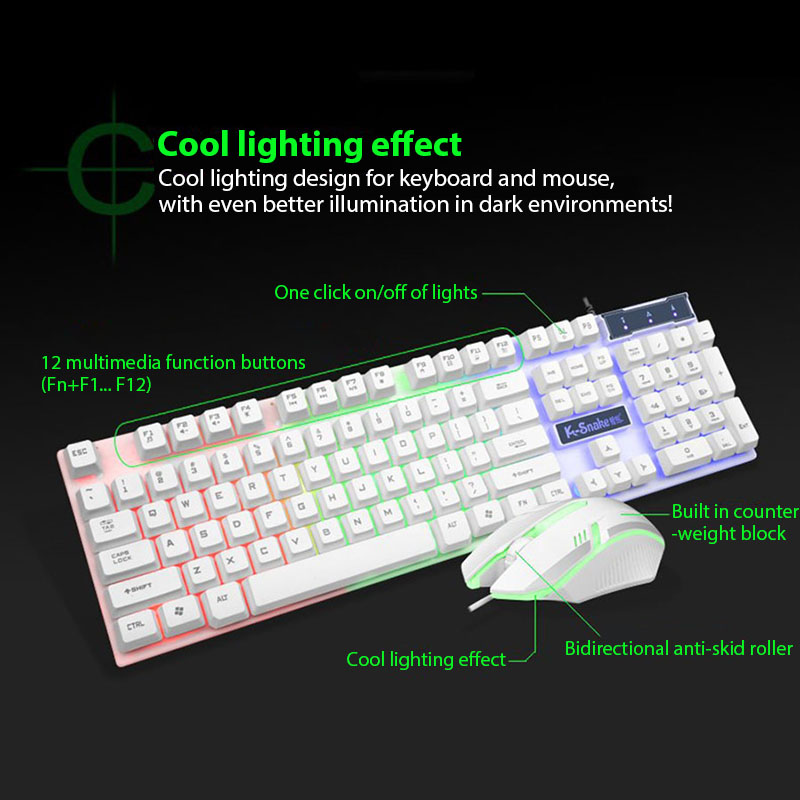 KM320 ชุดคีย์บอร์ดและเมาส์กันน - Gaming Keyboard And Mouse Combo บทวิจารณ์และราคา