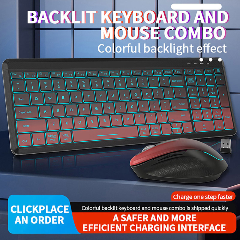 ชุดแป้นพิมพ์และเมาส์ไร้สายแบบเ - Gaming Keyboard And Mouse Combo บทวิจารณ์และราคา