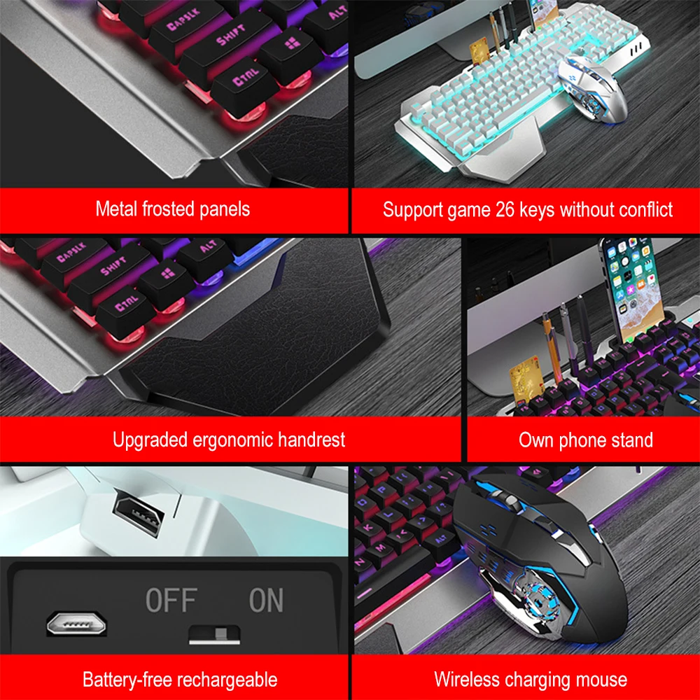ชุดแป้นพิมพ์และเมาส์ไร้สาย2.4G - Gaming Keyboard And Mouse Combo บทวิจารณ์และราคา