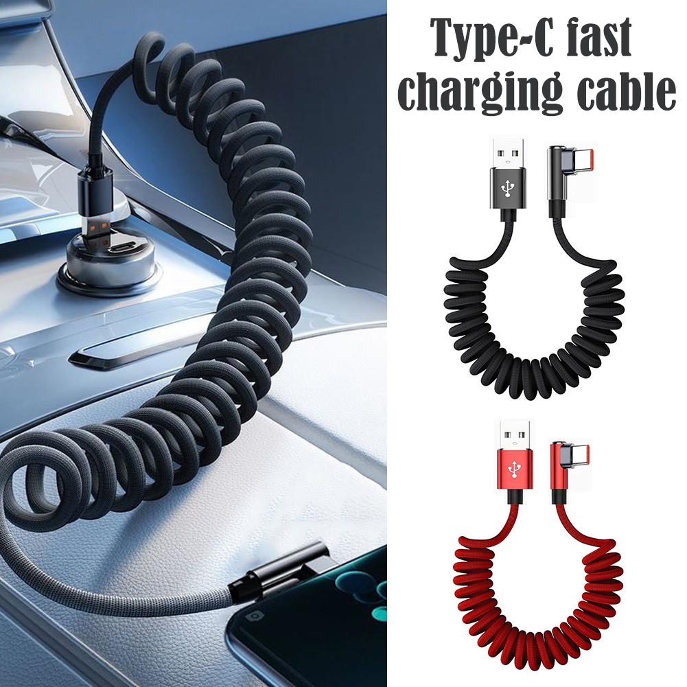 สายชาร์จเร็ว 120W แบบขดลวด USB - Coiled Usb Cable บทวิจารณ์และราคา