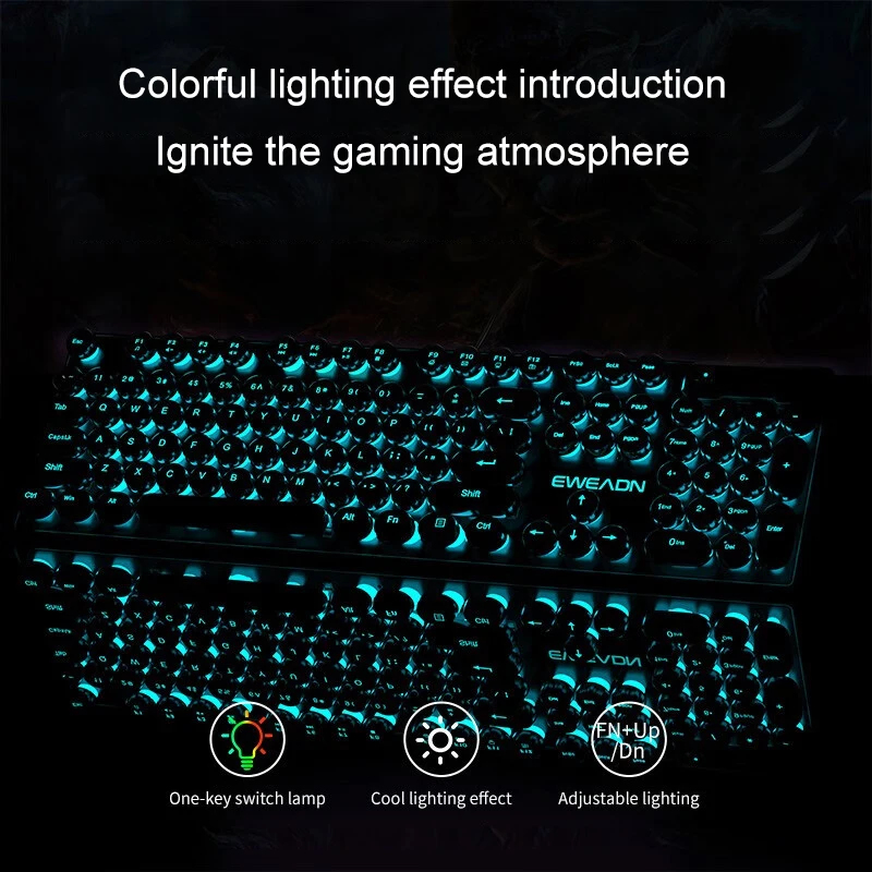 ชุดคีย์บอร์ดและเมาส์สไตล์เรโทร - Gaming Keyboard Mechanical บทวิจารณ์และราคา