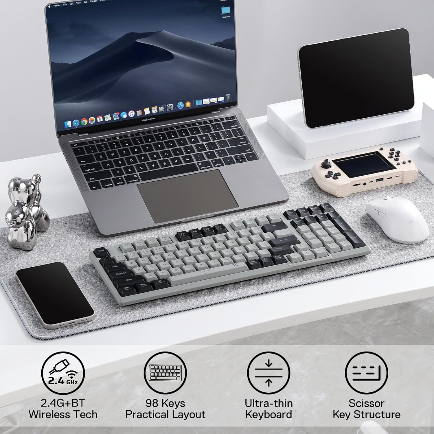 Redragon BK7114 2.4G BT ไร้สาย - Gaming Keyboard E Yooso บทวิจารณ์และราคา