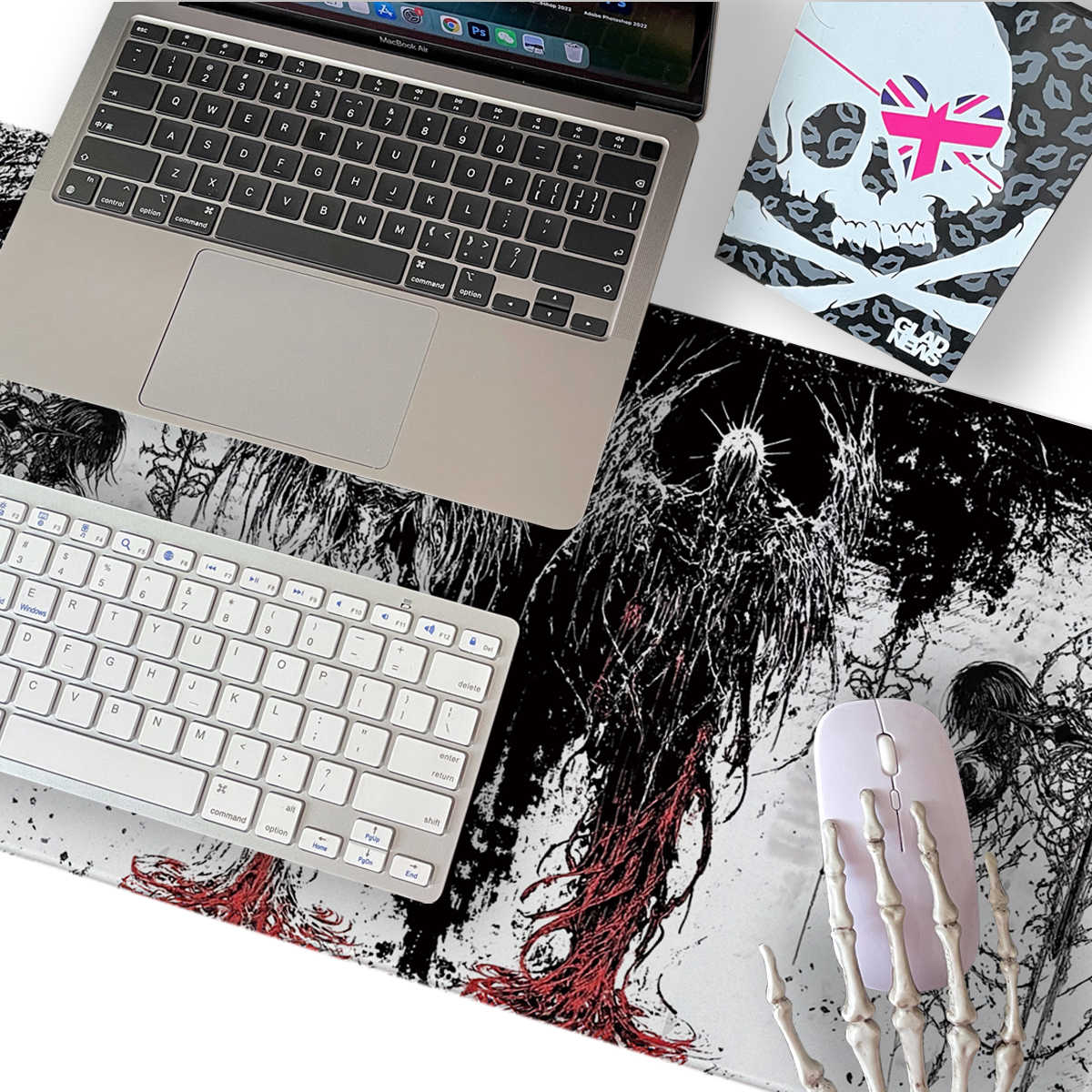 ดีไซน์ศิลปะดาร์คแองเจิลแผ่นรอง - Gaming Keyboard And Mouse Pad บทวิจารณ์และราคา