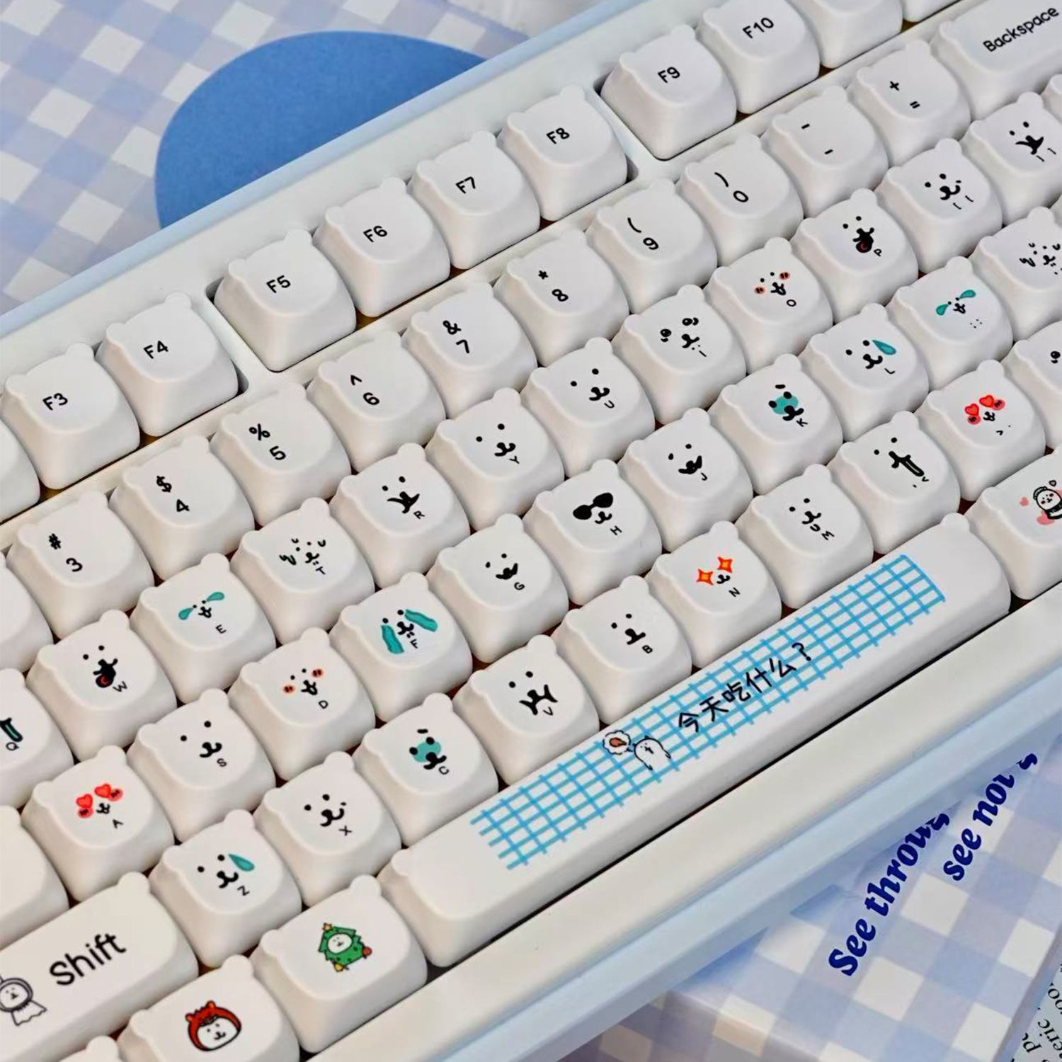 คีย์แคปการ์ตูนหมีน่ารักแบบ PBT - Gaming Keyboard Ergo บทวิจารณ์และราคา