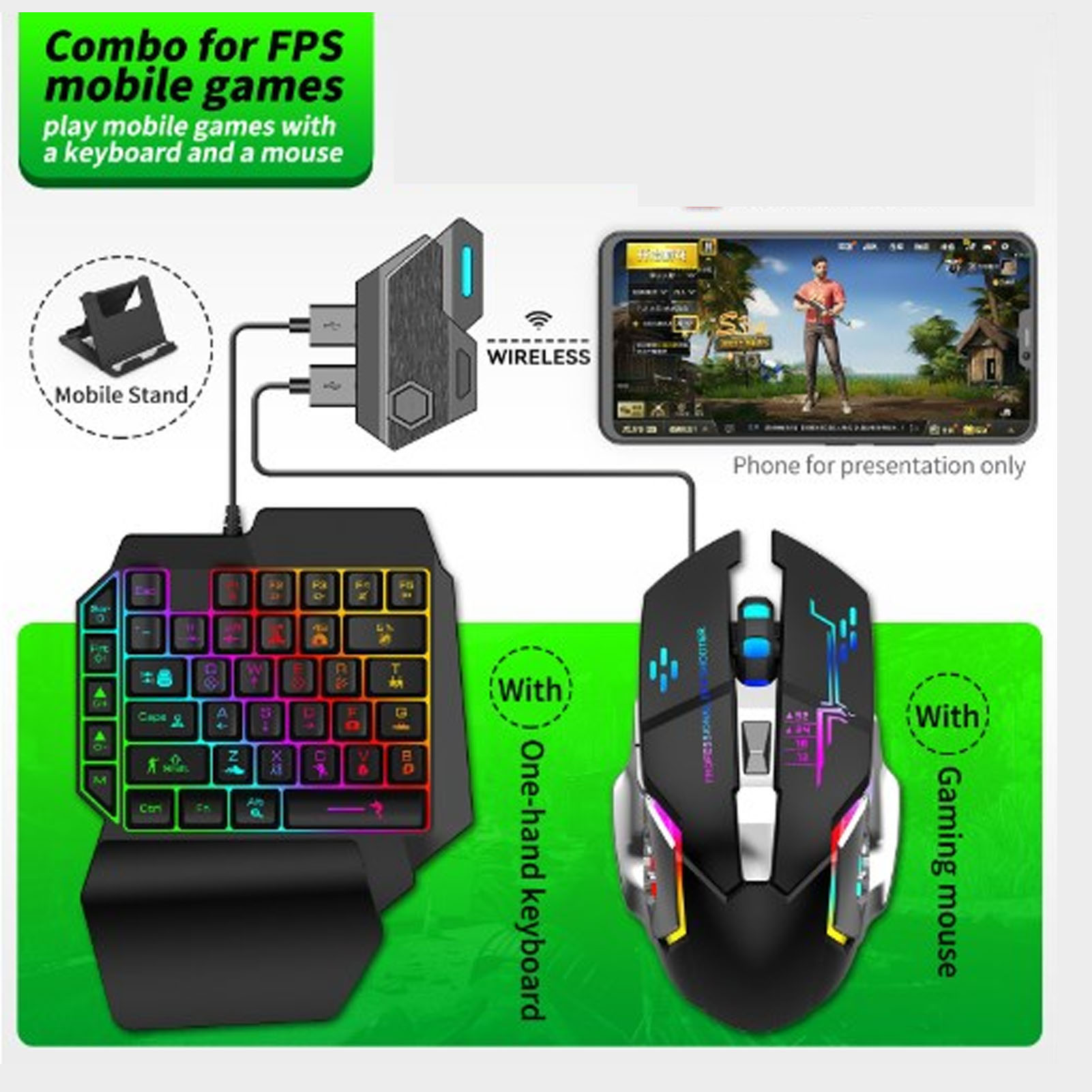 ชุดแปลงเมาส์คีย์บอร์ด ชุดคีย์บ - Gaming Keyboard And Mouse Combo บทวิจารณ์และราคา
