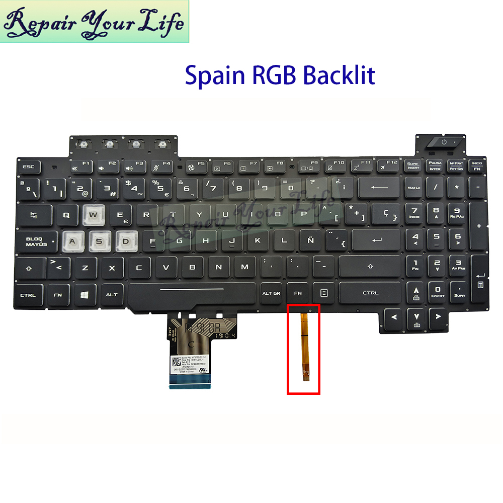UK สเปนภาษาฝรั่งเศสคํา AZERTY  - Gaming Keyboard Asus บทวิจารณ์และราคา