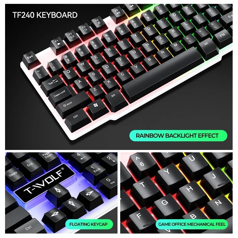 ชุดคีย์บอร์ดและเมาส์ USB ใหม่ส - Gaming Keyboard And Mouse Combo บทวิจารณ์และราคา