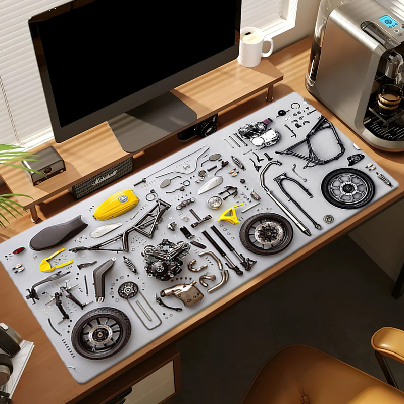 แผนภาพการถอดประกอบ แผ่นรองเมาส - Gaming Keyboard And Mouse Pad บทวิจารณ์และราคา