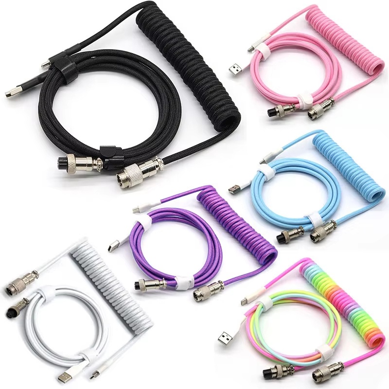 สายเคเบิลแบบขดสำหรับคีย์บอร์ดแ - Coiled Usb Cable บทวิจารณ์และราคา