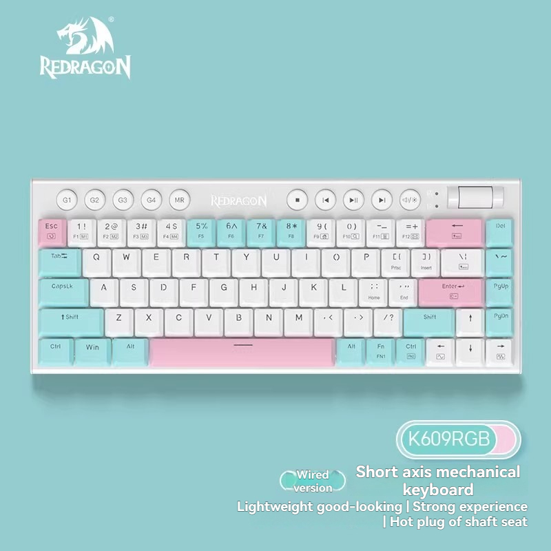 REDRAGON K609 Low Profile คีย์ - Gaming Keyboard E Yooso บทวิจารณ์และราคา