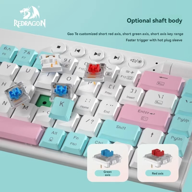 REDRAGON K609 Low Profile คีย์ - Gaming Keyboard E Yooso บทวิจารณ์และราคา